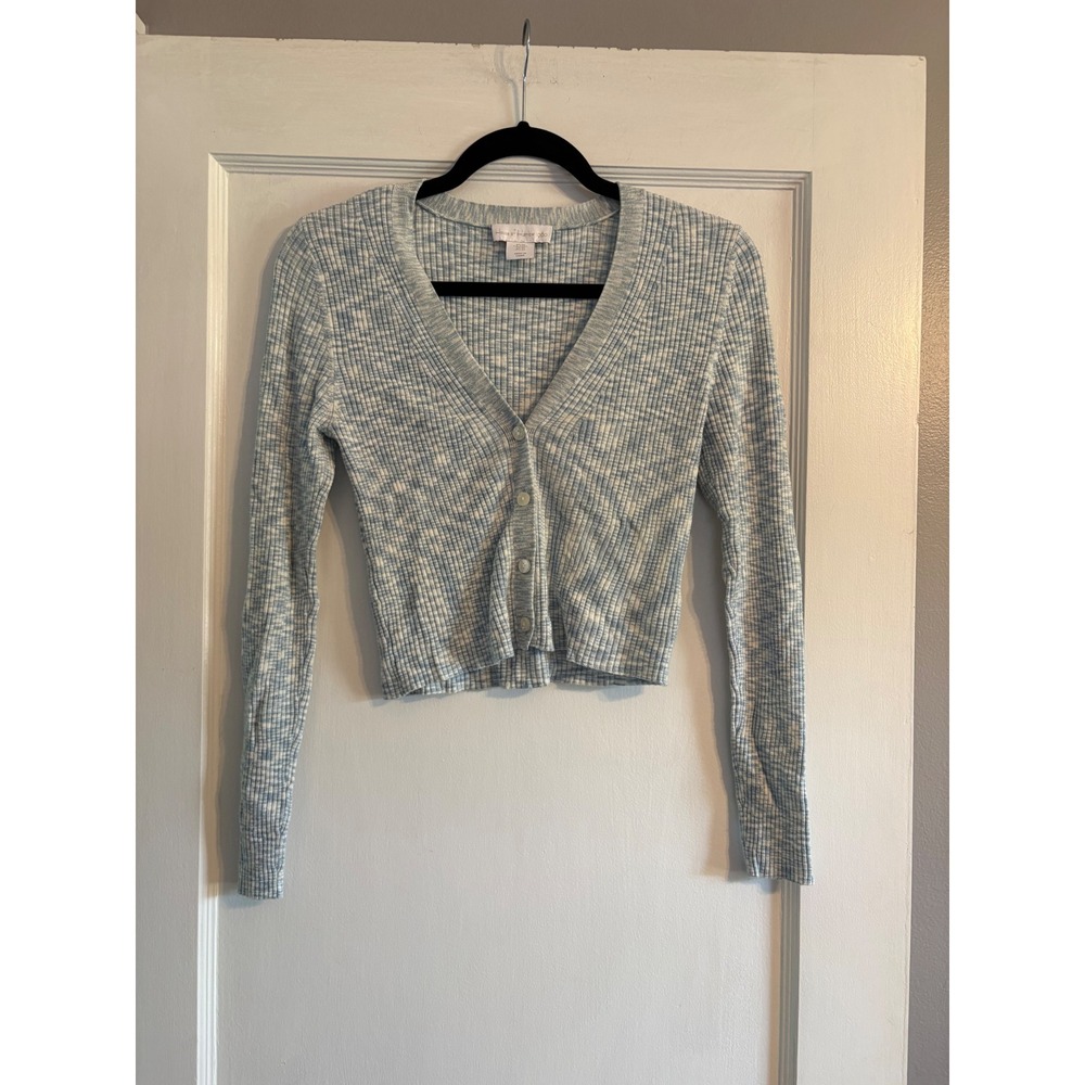 House of Harlow 1960 Blue and White Knit Cardigan Size XS